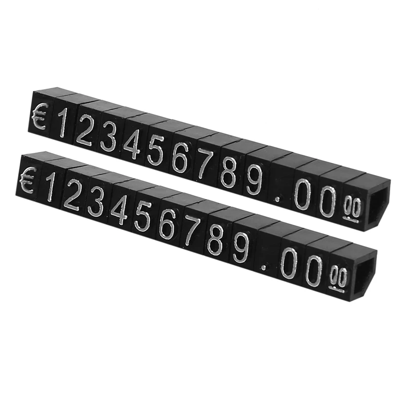 Plastic Cubes Kits Price Display Tags Adjustable Number Stand Frame Label Shop 