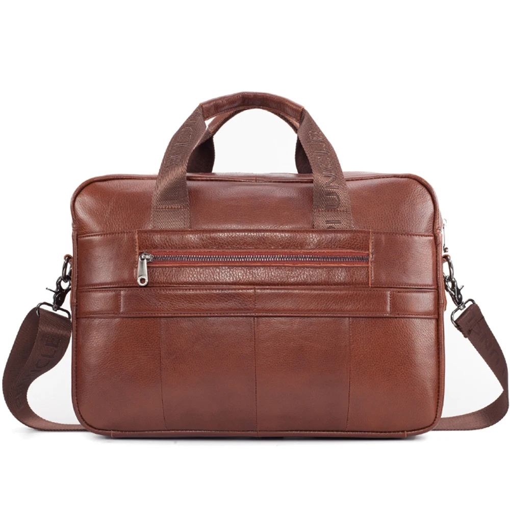 Men Leather Bag High Quality Business Briefcase Fashion Brand Leather Laptop Bags Male Shoulder Computer Bags Leather Briefcases