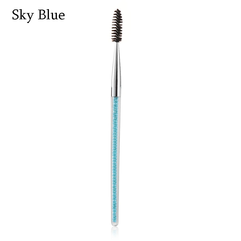 Sky Blue 1 шт. акриловая ручка для бисера щетка для ресниц Стразы гребень для бровей тушь аппликатор спиральные палочки косметические инструменты для макияжа глаз - Handle Color: Sky Blue