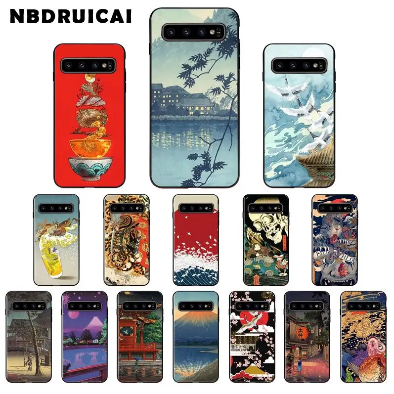 NBDRUICAI японский стиль искусство Япония силиконовый чехол для телефона Samsung S9 plus S5 S6
