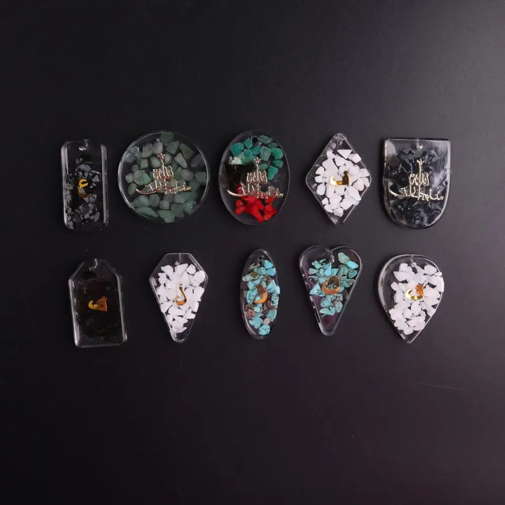 10PCS/set Arabic Blessing Pendulum Orgone Energy Necklace Pendants Natural Stone Jewelry Beads Healing Amulet For Radiesthesia | Украшения
