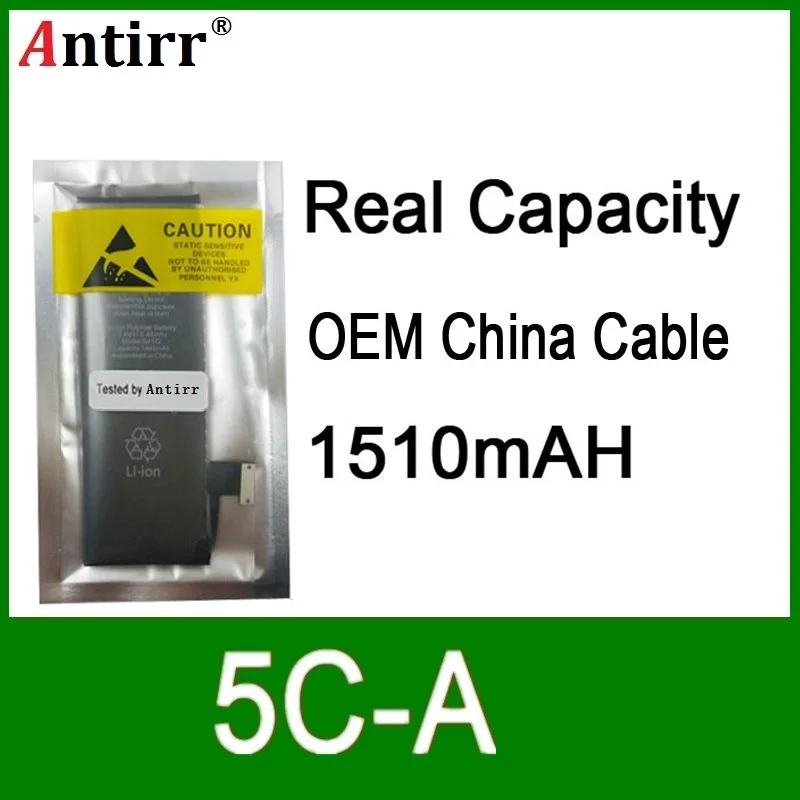 10pcs/lot Real Capacity China Protection board 1510mAh 3.7V Battery for iPhone 5C zero cycle replacement repair parts 5C-A - Цвет: for iphone 5C A