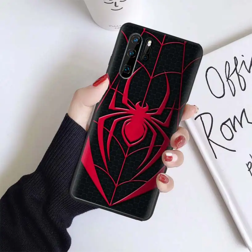 BS027-2 Marvel Iron Spider man Infinity War Black Coque Case For Huawei Mate 30 20 10 P30 P20 P10 Pro Lite P Smart Z Soft Phone Cov - Цвет: BS027-2
