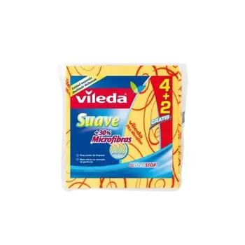 

Vileda 142010 Soft Cloths, 30% Microfibre, Pack of 4 Plus 2 Free