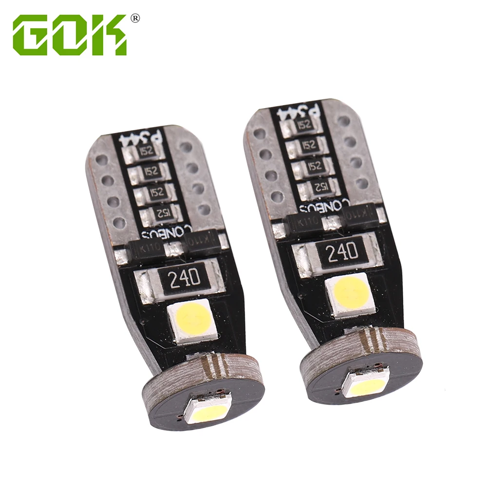 

50-500PCS T10 w5w Bulb Led Canbus T10 Bulb 3smd 3030 Chips 12v No Error Auto Car Led Light License Plate Light 6000K White
