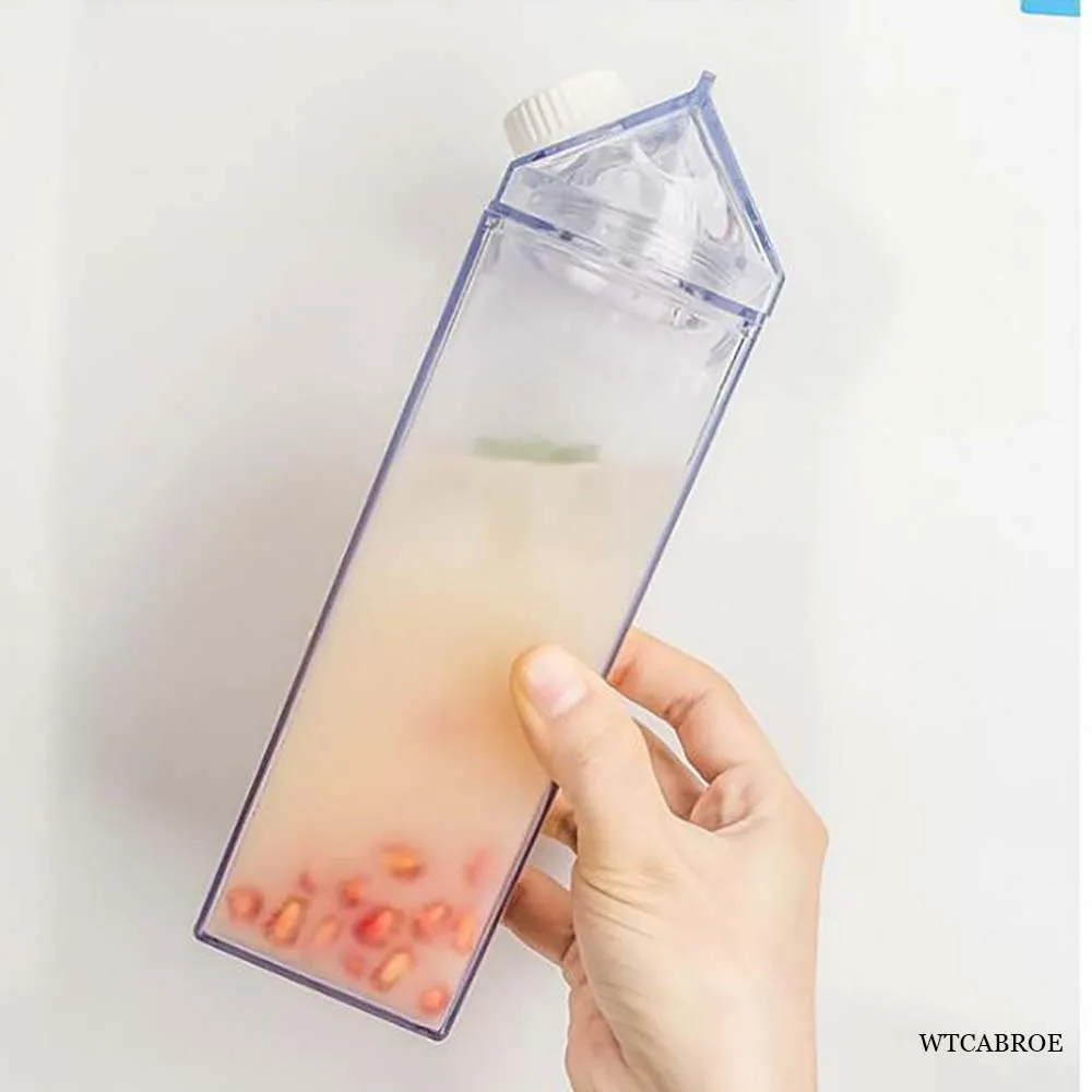 Kitchen Leakproof Creative Transparent Milk Water Gym Bottle Outdoor Climbing Camping Children Mugs Eco Cups Bottles For Sports water bottle sports water bottle plastic water bottle