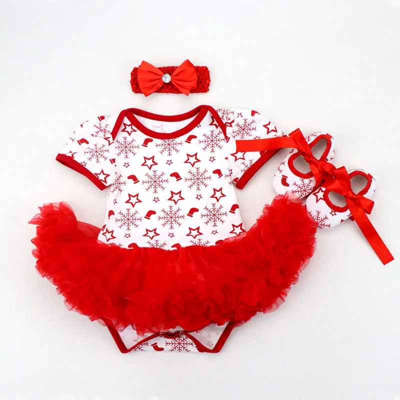 Новинка года, одежда для маленьких девочек детский комбинезон-пачка на Рождество, одежда для рождественской вечеринки Bebes, первый костюм для детей от 0 до 24 месяцев - Цвет: Слоновая кость