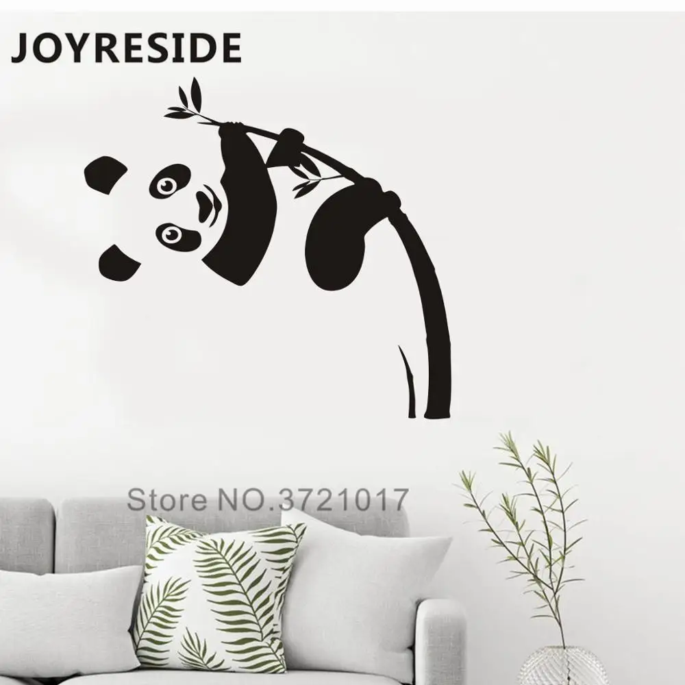 Joyreseve/наклейка на стену с пандой, милые панды, наклейка на стену с рисунком бамбука, животное, виниловый Декор для дома, детской комнаты, декор интерьера, дизайн A1028