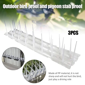 

3pcs Birds Repeller Plastic Anti-Birds Pin Balcony Outdoor Anti-Pigeons Thorn Tool K888