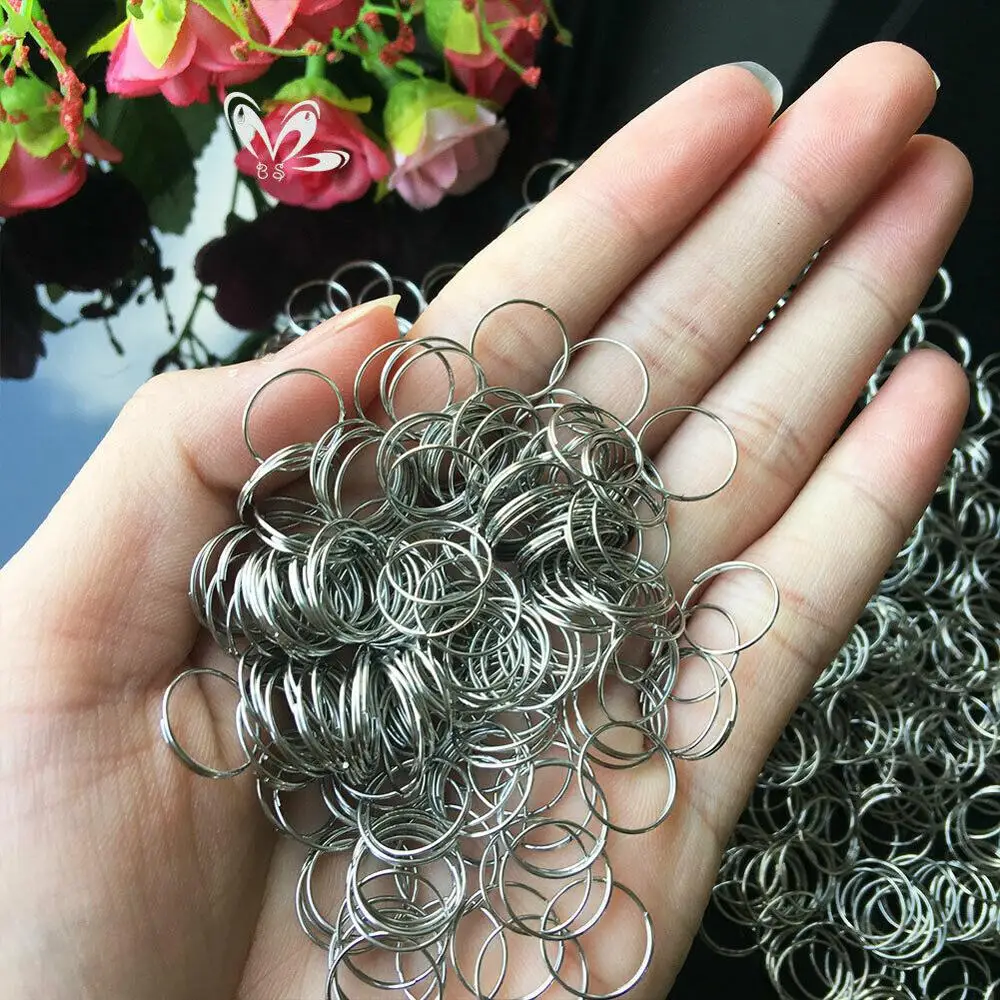 100 PC 12MM SILVER RING CONNECTOR CHANDELIER PARTS CHAIN CRYSTAL HANGING 