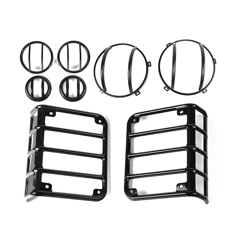 Колпаки SHINEKA для Jeep Wrangler JK 2007- автомобильный головной светильник задний фонарь сигнальный светильник Защитная крышка для Jeep Wrangler JK - Цвет: European Edition set