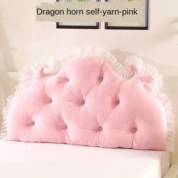 

Princess crown bedside long pillow double living room bedroom large pillow cushion waist cushion removable and washable large