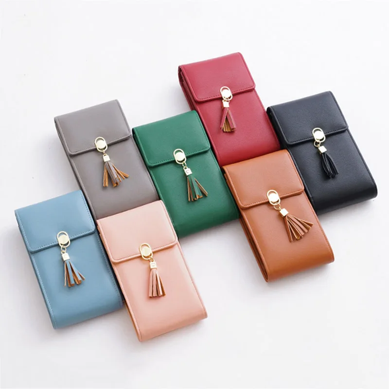 

Handbags Women's Mini Tassel Lock Shoulder Bag Diagonal Multi-function Mobile Phone Holder Wallet Bolsos Mujer C55