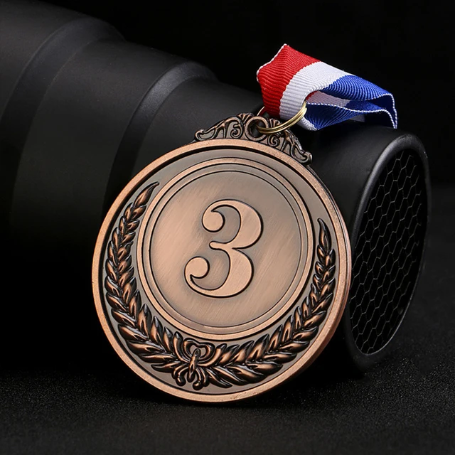 12 Pieces Gold Silver Bronze Award Medal Set - Metal Style for Competitions , Sports , Spelling Bees , Party Favors 2