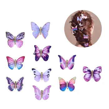 

10pcs Hair Clip Butterfly Adorable Hair Clips Hair Barrette Kids Baby Girls Colorful Mini Barrettes Clamps Headwear A4