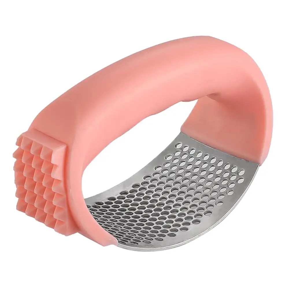 110x72mm Pink B Многофункциональный ручной пресс для чеснока из нержавеющей стали, измельчитель, слайсер, резак, кухонные гаджеты, измельчитель, инструмент для измельчения чеснока - Цвет: 110x72mm Pink B