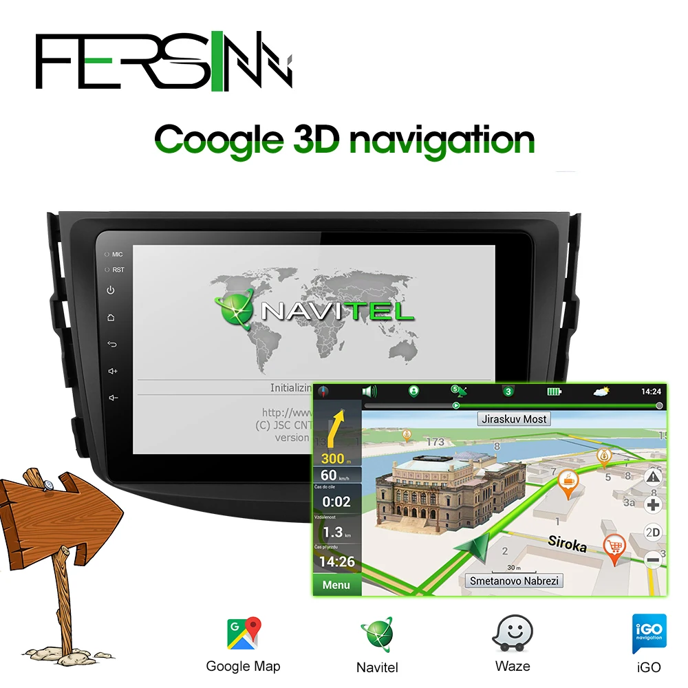 Clearance Fersinny CRAV48060 Octa 8 Core Car DVD GPS Navigation palyer Android 9.0 Car DVD Player for toyota rav4 2007 2008 2009 2010 2011 4