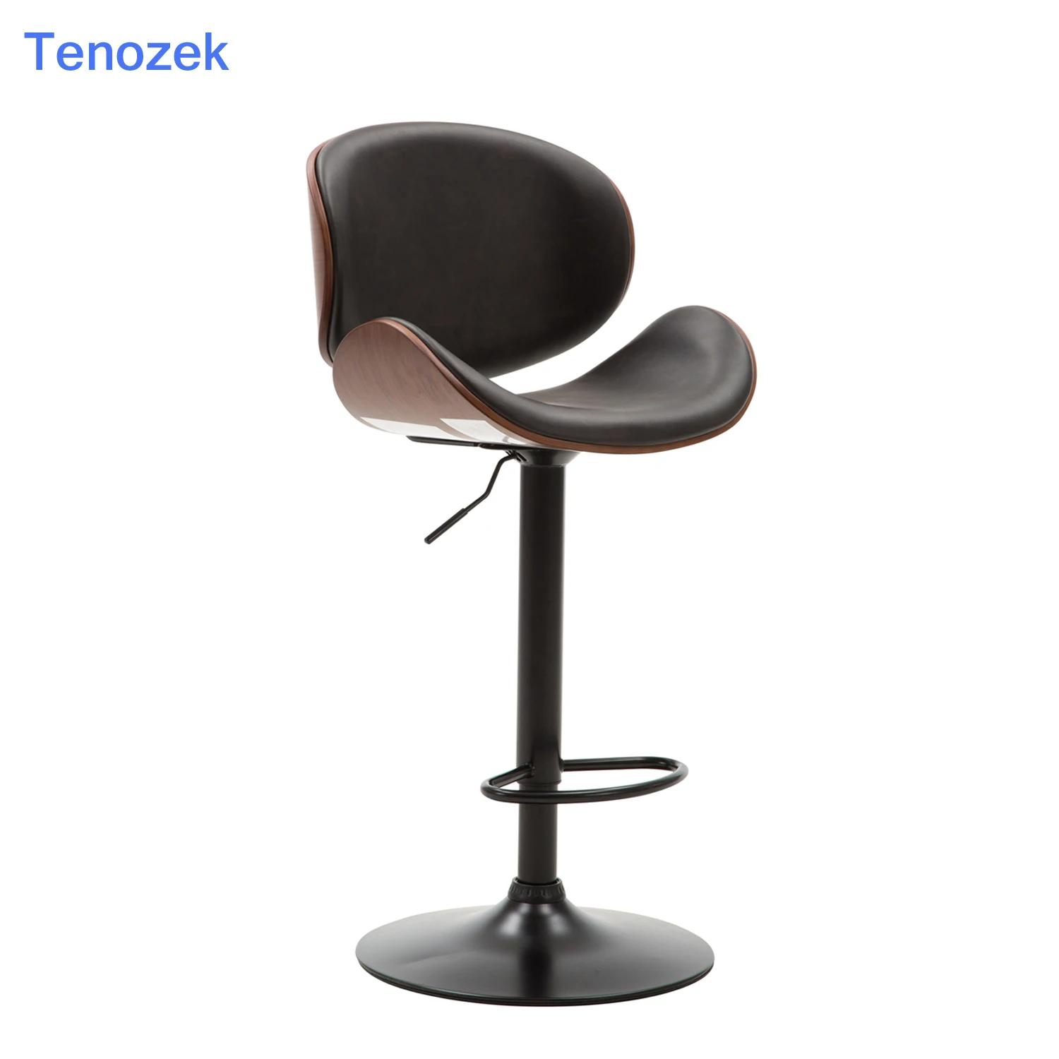 

Chair Bar Stool 2Pcs Height Adjustable Lifting Pub Chair with footrest leather Stools Counter Kitchen Chair