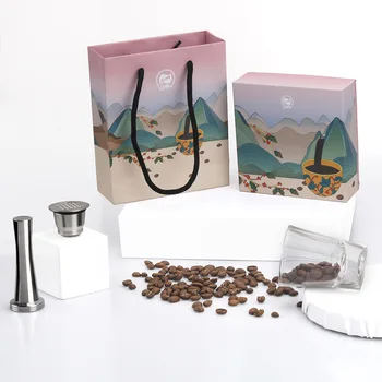 

Imellow Stainless Steel metal Coffee Capsule Cup Reusable coffee filter gift box set Compatible for Nescafe Espresso Machine