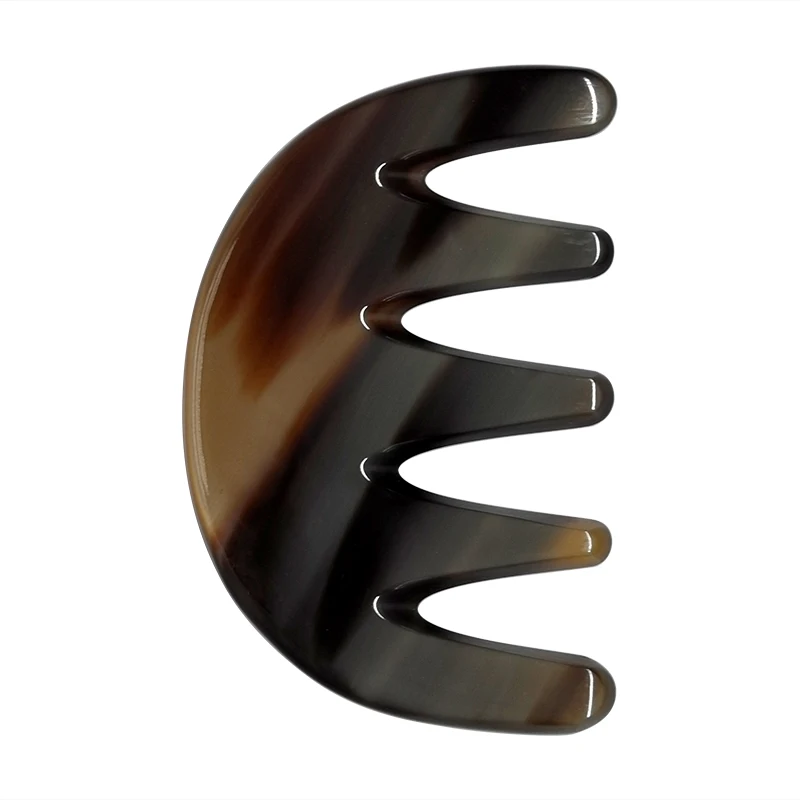 

Tontin Thickening Buffalo Yellow Ox Horn Natural Massage Head Meridians Dredge Female Anti-static Comb Big Teeth Wide Tooth