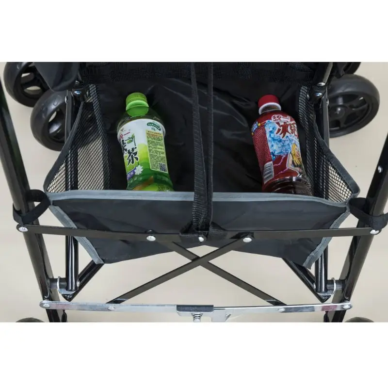 Stroller Accessories Stroller Basket Black Newborn Hanging Basket Bottom Storage Bag Baby Products stroller storage bag
