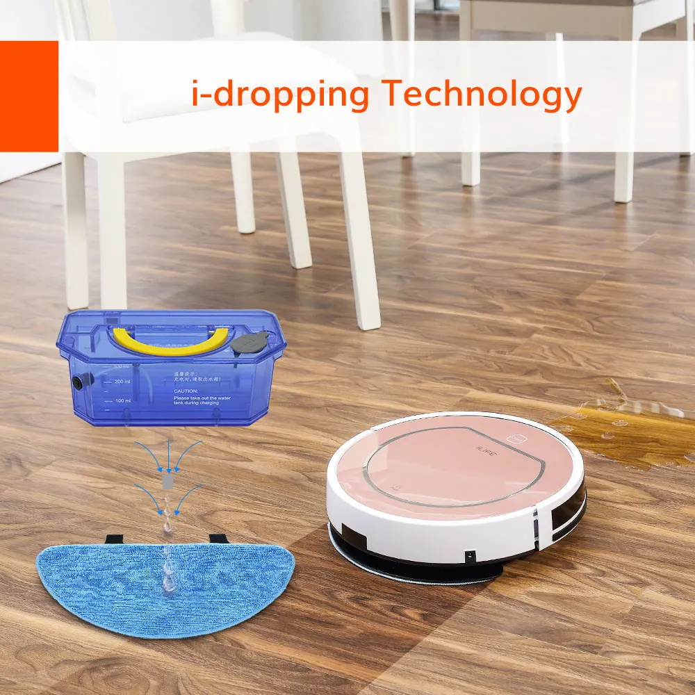 ILIFE V7s Plus Robot Vacuum Cleaner Sweep and Wet Mopping Floors&Carpet Run 120mins Auto Reharge,Appliances,Household Tool Dust
