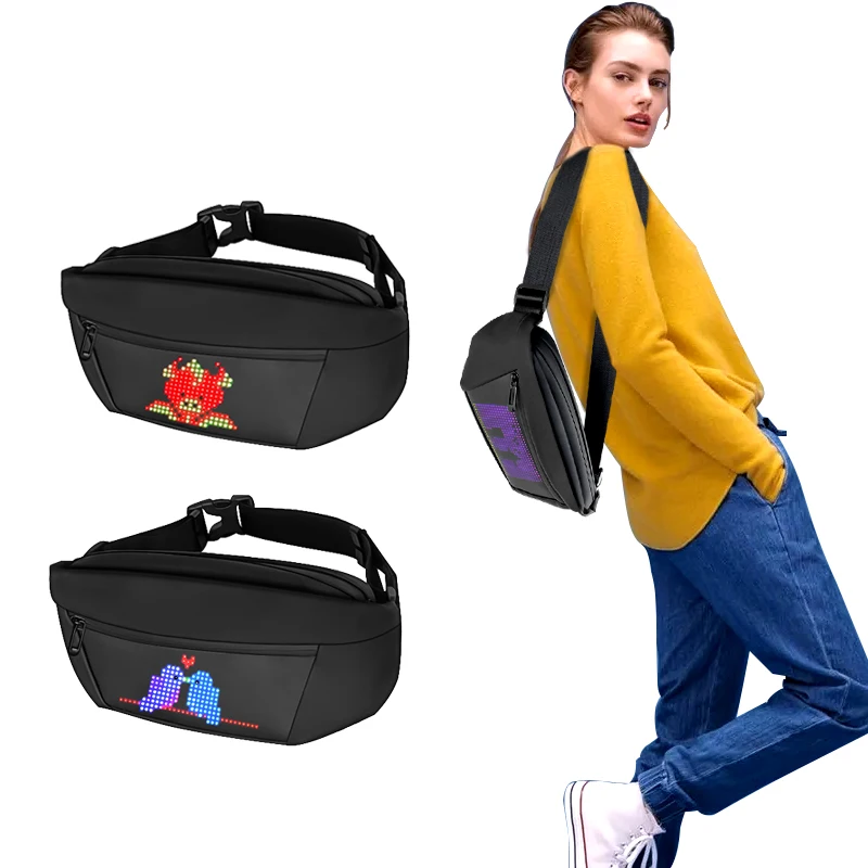 Smart Pixel LED Backpack Unisex Chest Bag Function Shoulder Bag