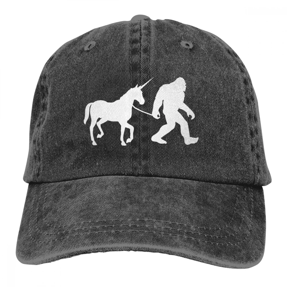 Bigfoot ведущий Единорог Casquette глубокий Хизер унисекс Мужские Женские джинсовые бейсболка с ремешком кепки Регулируемый Гольф папа шляпа