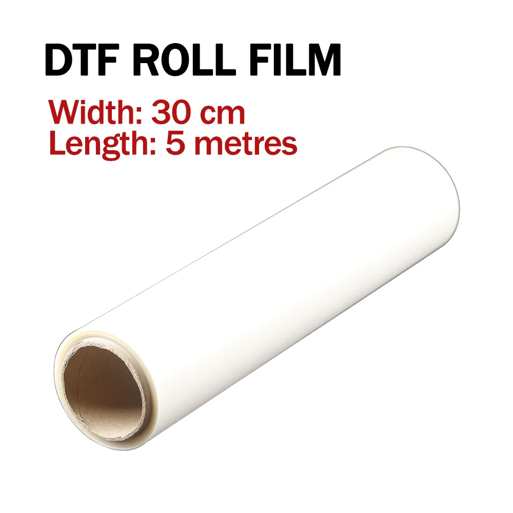 30cm * 5m DTF 롤 유형 PET 전사 필름 Epson L1800 R1390 P400 DTF 프린터 회전 스탠드 롤 필름 A2 R2880 4800 7800