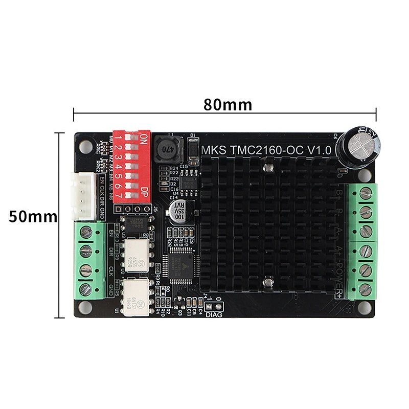 HOT-3D принтер MKS TMC2160_OC высокомощный Драйвер шагового двигателя с высоким крутящим моментом и бесшумным полностью совместимым TMC5160Motion