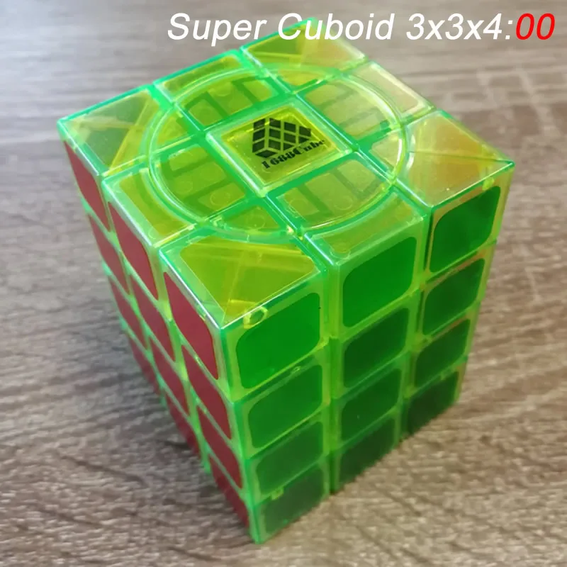Высококачественный супер кубовидный кубик WitEden 3x3x4, Магический кубик 1С, головоломка, скорость, рождественский подарок, идеи, детские игрушки для детей - Цвет: 00-Transparent-Green