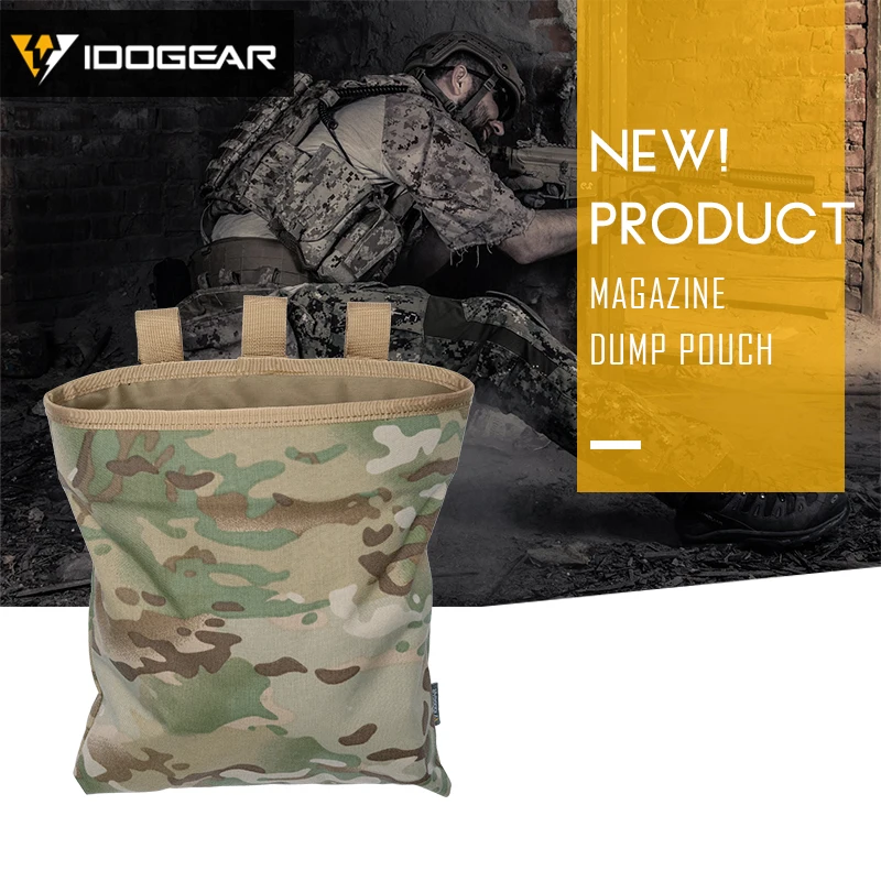 IDOGEAR Tactical Foldable Recycling Bag Dump Pouch MOLLE Drop Pouch Paintball