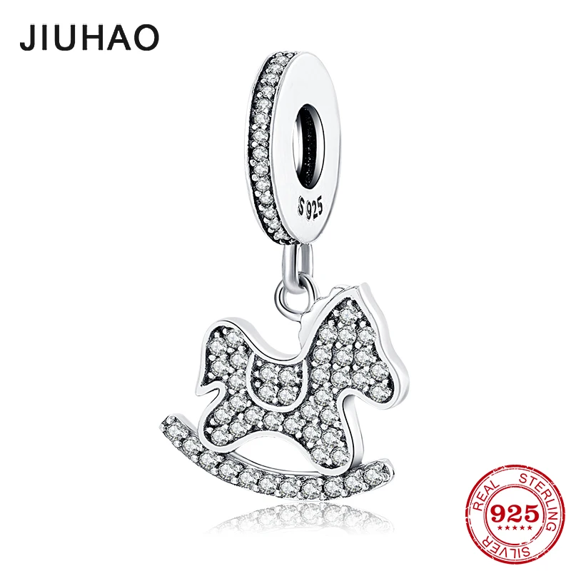 2019 New 925 Sterling Silver Clear CZ Children's rocking chair Beads for jewelry Fit Original Designer Charms Bracelets making |