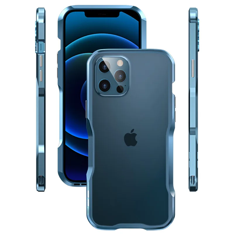 Bumper Metal Case For iphone 12 pro max Mini Case shell case shockproof For iphone 12 case funda luxury coque cover phone case
