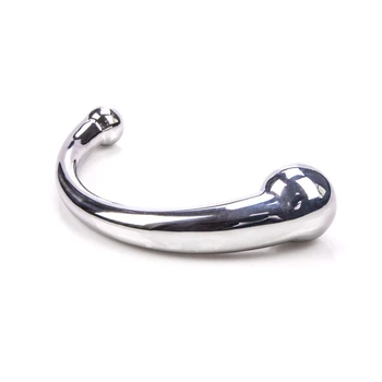 Double Ended Stainless Steel G Spot Wand Massage Stick Pure Metal Penis P-Spot Stimulator Anal Plug Dildo Sex Toy for Women Bdsm 3