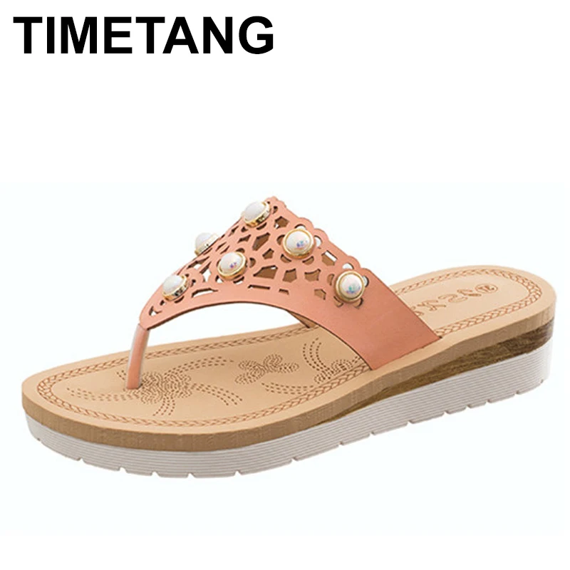 TIMETANG обувь открытые туфли-лодочки с цепочкой отделкой из жемчуга для невесты
