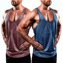 Летняя мужская майка жилет Бодибилдинг Мышцы Стрингер фитнес без рукавов Твердые спортивные тренировки мужские жилетки