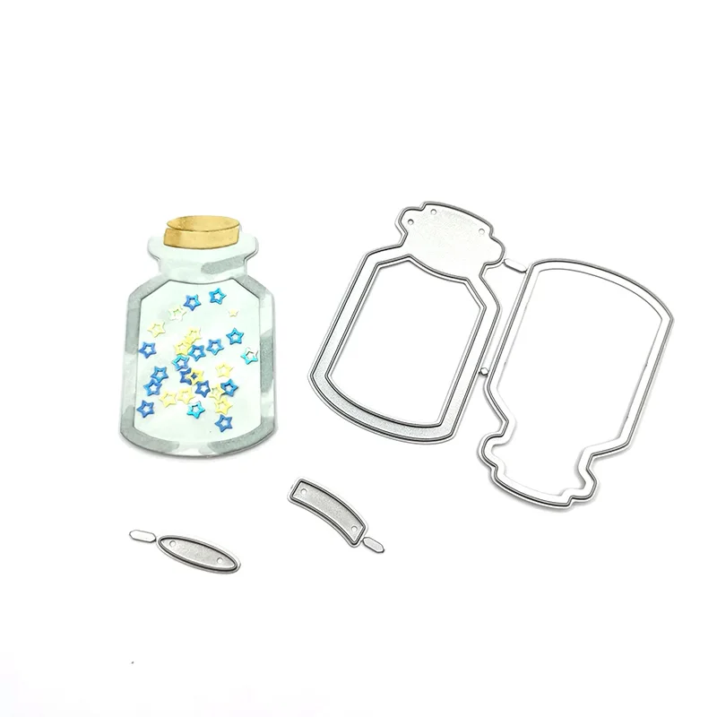 

Julyarts Bottle Metal Cutting Dies for Scrapbooking New 2021 Die Cut for Album Paper DIY Gift Card Decoration Embossing Dies New