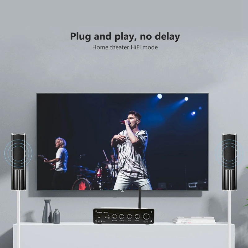 ELOS-2.1 канал 50 Вт+ 50 Вт+ 100 Вт Bluetooth 4,0 Цифровой 200 Вт усилитель для сабвуфера Hifi звуковая система