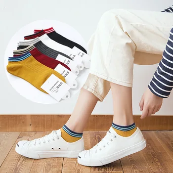 

5pairs 2020 New Arrival Striped Socks Women Cute Bamboo Fiber Funny Socks High Quality Women Fashion