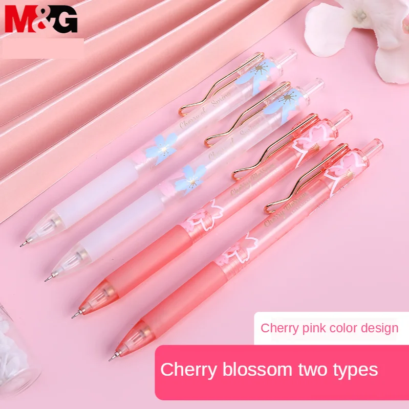 M&G Sakura Pink Mechanical Pencil 0.5mm Lead Professional Automatic Pencils Student Drawing for school office supplies 4