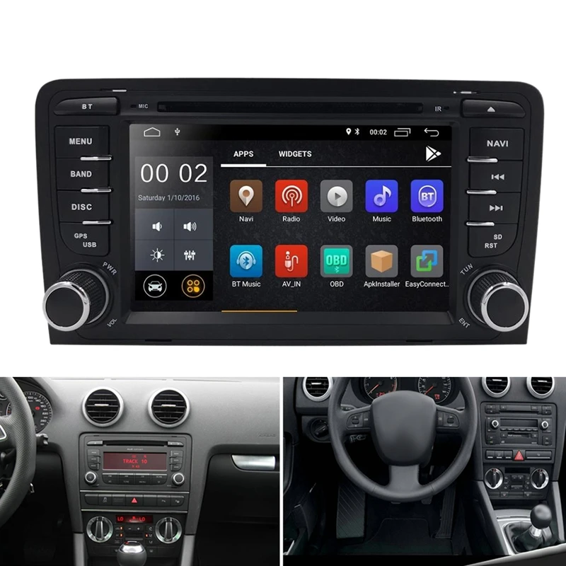Android 9 0 2Din автомобильный DVD GPS 4G + 32G мультимедийный плеер Bluetooth стерео радио для Audi A3