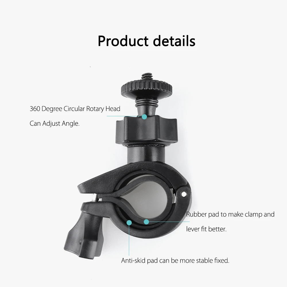Vamson для Gopro 7/6/5/4 аксессуары фиксированный кронштейн на руль мотоцикла или полюс штатива с креплением в виде чашечных держателей для экшн-камеры XiaoYI 4K VP507S