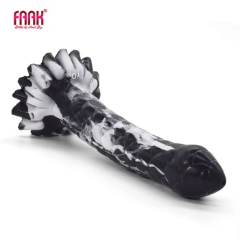 FAAK 2021 new animal dildo Western Mythical Beast-Hydra style colorful long penis Suction Cup silicone anal plug masturbator 1