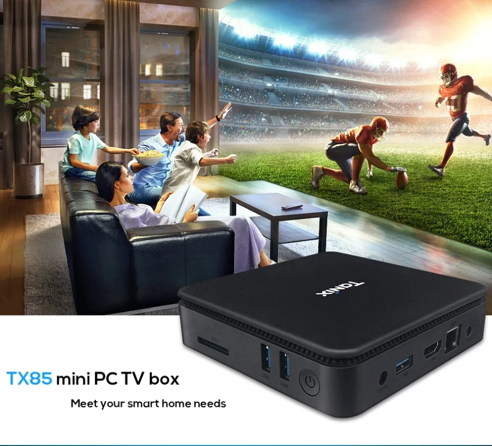 LEMADO TX85 Мини ПК ТВ коробка Windows 10 Intel Atom X5-Z8350 4G 64G поддержка 3D 4K YouTube 2,4G& 5G wifi Смарт ТВ коробка