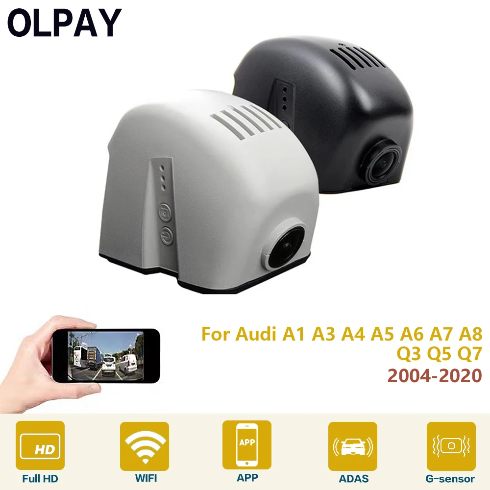 

Видеорегистратор автомобильный 1080P, Wi-Fi, простая установка, для Audi A1 A3 A4 A5 A6 A7 A8 Q3 Q5 Q7 2004-2020