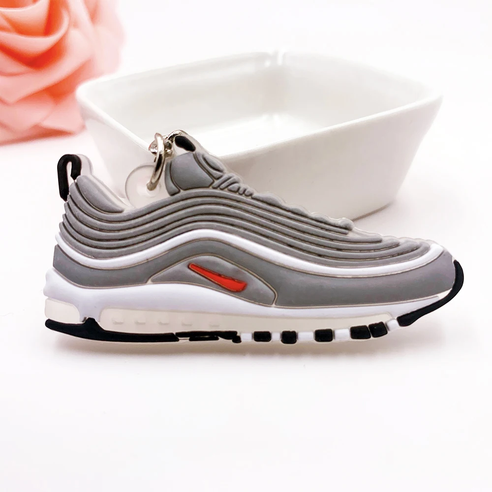 Милый мини-силикон брелок в форме обуви женская сумка Шарм макс 97 для мужчин Дети брелок подарки кроссовки Аксессуары Воздушный брелок на ключи в виде обуви