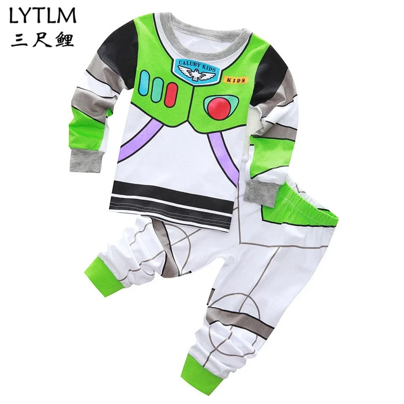 LYTLM/комплект одинаковых пижам для девочек и сестер; Детские повседневные пижамы с героями мультфильмов для мальчиков; пижама с длинными рукавами; ночная рубашка - Цвет: 009
