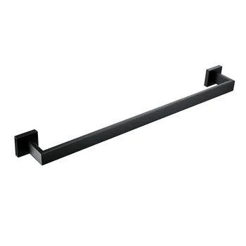 

Bathroom Hardware Black Wall Mounted Bath Towel Holder Bathroom Towel Racks Clothes Hanger for Hotel Home in Matte Black 50-60cm