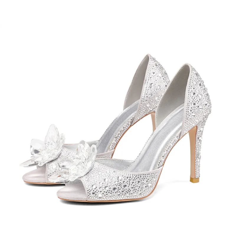 Европейский и американский стиль Новинка Свадебные туфли Женские для невесты